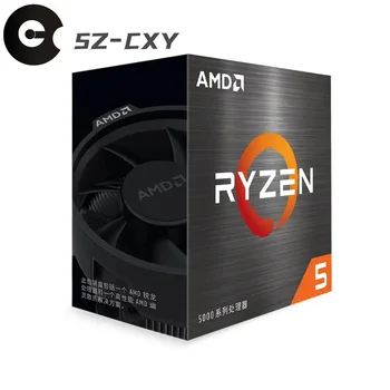 AMD Ryzen 5 5500 R5 5500 3.6 Ghz, 6-ядрени 12-стрийминг процесор, 7-нм процесор L3 = 16M 100-000000457, стандарт на цокъла за AM4 Запечатани, и идва с вентилатор