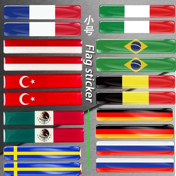 3D Епоксидни Светоотражающая Стикер с Националния Флаг, Стикер за Автомобил, Аксесоари за Мотоциклети, Колумбия, Беларус, Бразилия, Австралия, Мексико, Швейцария