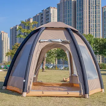 Мобилна автоматична надуваема палатка, лесна за туристическа екипировка за плаж, парк, семейство 3-4 човека, непромокаемая палатка-подслон