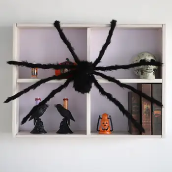 Реалистичен подпори-паяк Реалистични плюшени украса-паяци за партита за Хелоуин, сгибаемые за стаите за бягство, подпори-паяк