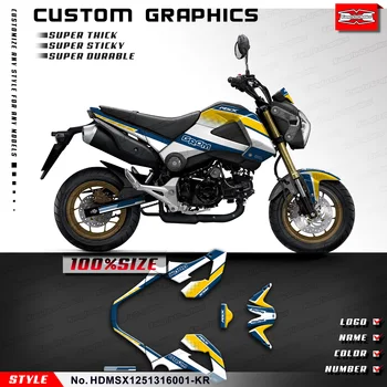Потребителски Етикети с ГРАФИКА Кунг-фу, Набор от етикети на мотоциклет за Grom MSX 125 2013 2014 2015 2016