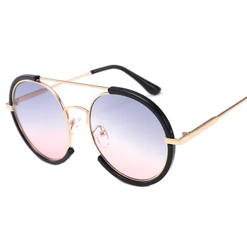 Метални Слънчеви очила в стил steampunk, мъжки и дамски модни кръгли очила, Маркови Дизайнерски vintage слънчеви очила с Високо Качество, Oculos De Sol