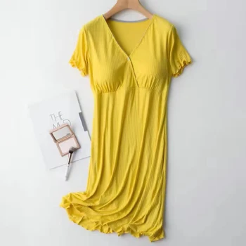 Лятото е Коварен Модален памучно Свободно Женствена рокля в Голям размер за бременни, Дрехи за кърмене, Връхни дрехи за бременни, одноцветное продукт