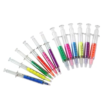 Комплект маркери за подчертаване 6 цвята-Спринцовка, маркери, химикалки, естетически маркер