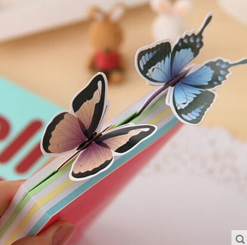 w15 Блестяща пеперуда, изискана проста хартиена bookmark