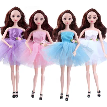 Кукла за Преобличане, Балетна пола, Модни играчка за Момичета, Кукла, 4 Цвята, Допълнителни Аксесоари за дрехи играчка