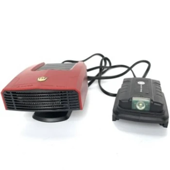 Автомобилен Нагревател със Студен Топъл Вятър, Размораживающий Снегорин, ротация на 360 °, два USB порта, адаптер за батерията, Makita 18V, червен