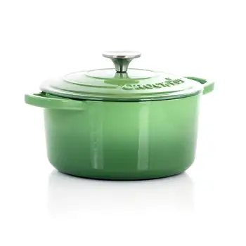 Мультиварка Artisan, 2 броя, 3 литра, чугунен холандска печка с емайл, фисташково-зелен цвят