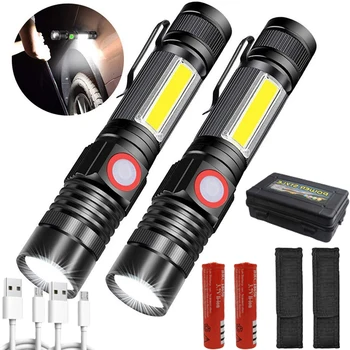 Ултра-ярък led фенерче C2 4000lm, фенерче T6, акумулаторна батерия и USB-фенер, велосипеди фенерче, батерия 18650, колоездене, риболов