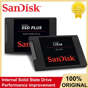 Оригинален Вътрешен твърд диск Sandisk SSD Ultra 3D NAND SSD Плюс твърд диск SATA III за настолен компютър, лаптоп, HD-диск