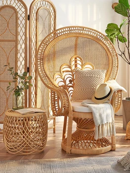 Дизайнерски стол Gendo Peacock Облекчава мебели за плетене от лоза в югоизточна Азия, художествено творчество, подпори за сватбената фотография