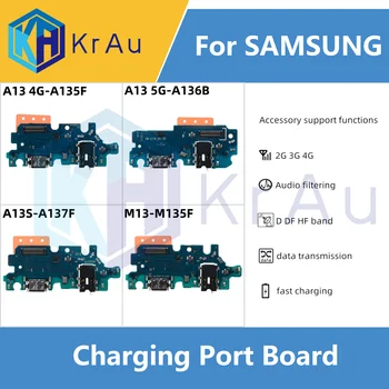 10 бр./лот За Samsung Galaxy A13, 5G и 4G A13S M13 A135 A136 M135 A135F A136B Такса зарядно Пристанище Гъвкав Кабел USB докинг станция за зареждане