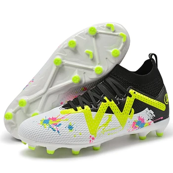 Нови мъжки футболни обувки, футболни обувки за спортни тренировки на открито, ултра-леки нескользящие спортни обувки за мини-футбол на трева Унисекс