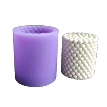 3D Кръгла форма за свещ във формата на балон колони, малки топки, триизмерна форма за силиконовата свещи във формата на колона, Материали за производството на свещи от смола