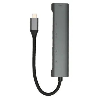 USB C Hub 5 в 1 Мултифункционален Щепсела и да Играе Преносим USB Хъб Многопортовый Адаптер Бързо Зареждане за Бизнес Пътувания и за Офис