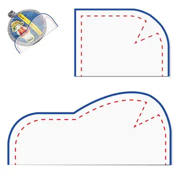 Шаблон за шиене чанти Шаблон за рязане чанти без цип 2D акрилни шаблони САМ Гладко полиране без чеп чанта с цип