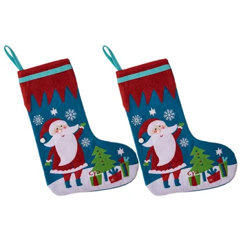 2 бр. Коледен Отглеждане Висулка Подарък Коледен Чорап Отглеждане Декор на Коледна Елха, Висящи Чорап