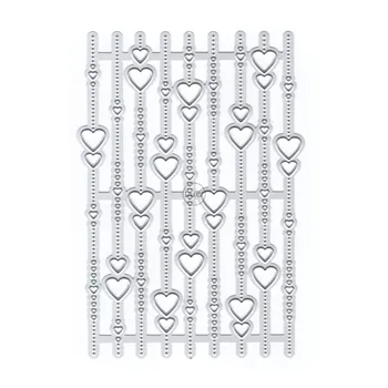 Фон DzIxY Сърцето на Метални режещи печати за направата на картички Комплект за Щамповане на Хартия Шаблони за албуми Джобове за съхранение на Консумативи