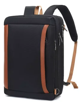 [3 в 1] Конвертируемая 17,3-инчовата чанта за лаптоп, Водоустойчива чанта-месинджър чанта през рамо, раница, Мултифункционален портфейл