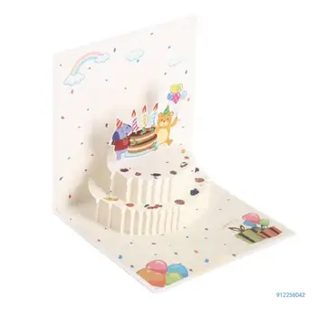 3D Торта Поздравителна картичка за рождения Ден На Покана За Фестивал на Поздравителна картичка за Спомен Директен доставка