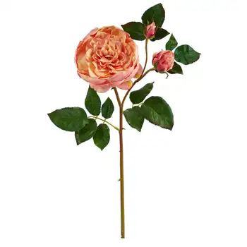Изкуствени цветя, роза (комплект от 6 броя), многоцветен