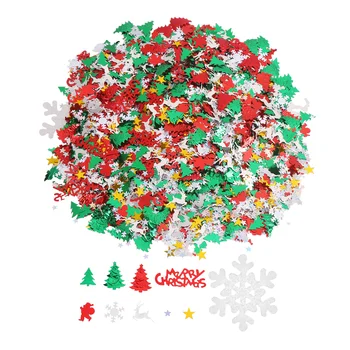 100 Г 10 стилове на Коледните конфети от пластмаса, конфети 