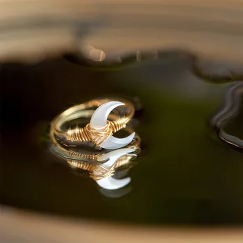 Европейските и американски Изискано Модно пръстен Beimu с Полумесец, просто и Луксозно Женски пръстен с темперамент, подарък за парти, бижу