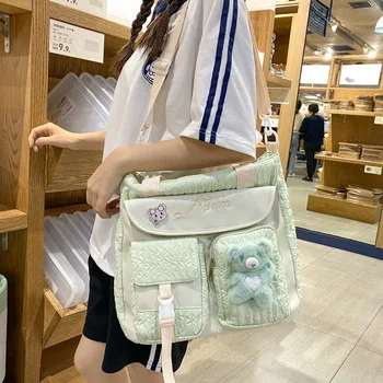Дамска чанта, японската и корейската мода, Скъпа чанта на едно рамо, Студентски чанта-месинджър, по-Голямата Голям чанта през рамо, чанти-тоут