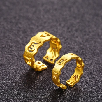 Виетнамските твърда златен пръстен за мъже и жени, любители с имитация на златен дупки, което не потускнеет в продължение на дълго време, бижута