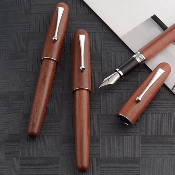 Дървена писалка премиум-клас с позлатените писалка - елегантен писмен инструмент за масата и джоб