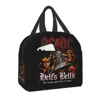 Hells Bells-AC DC Чанта за обяд За Мъже И Жени, охладител, термоизолированный Обяд-бокс за деца, ученически чанти за пикник на открито, чанти за хранене