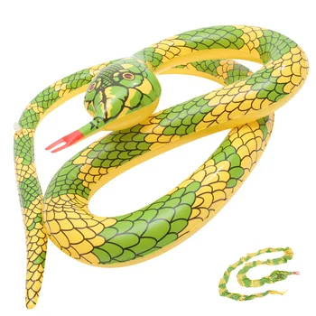 3шт Надуваема играчка-змия, фалшива Змия, модел диво животно, PVC Змийска шарка