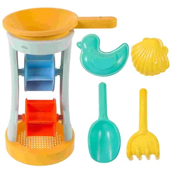 1 Комплект Плажни играчки, комплект, подходящ за деца, които играят на плажа, играчки с пясък на открито, Пластмасови играчки с пясък