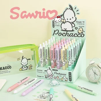 Sanrio Pochacco Мультяшная Скъпа Химикалка писалка с роликовым налягане, Силиконов накрайник, Удобна дръжка за подпис на учениците, Канцеларски материали на едро, подаръци за деца