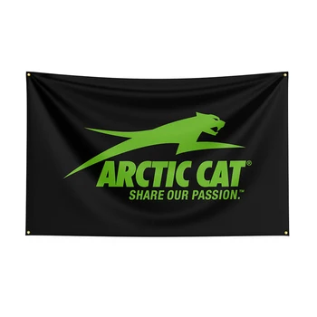 90x150 см Флаг Arctlc Котки от полиестер, украсени с логото, авто банер за Decor11