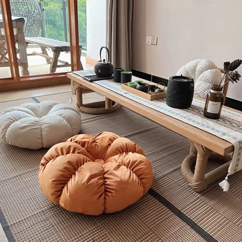 Възглавници за сядане в японски стил за хол, спалня, кола във формата на Тиква, Офис на заседналия начин на живот, Татами, Подарък за приятели, дом декор