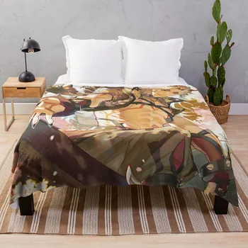 Удароустойчив одеяло Arataki Itto Genshin, Голямо Одеяло, Покривка За дивана-легло, ретро-одеала