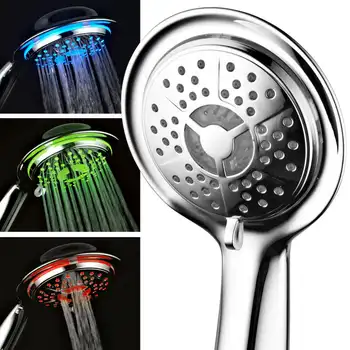 Ръчен душ с led Подсветка и технология на инжекторите Air LED Turbo за повишаване на налягането