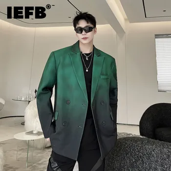 IEFB Случайни мъжки топ, мъжко сако наклон цветове, Новата мода Персонализирани Тенденция, Нишевый дизайн, Безплатен Корейски яке 9A4990