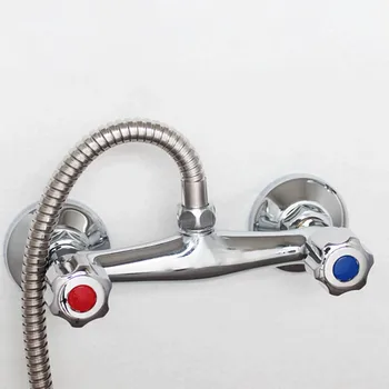 Накрайник за душ, Смесительный клапан, аксесоари за баня, мед, лесен монтаж, Защита от рефлуксна болест, топла и студена вода, душ в банята