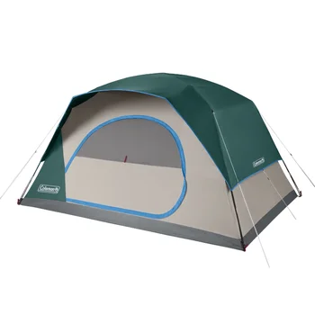 8-местна кемпинговая палатка Coleman Skydome, 1 стая, Зелена палатка, сверхлегкая палатка, къмпинг, палатка за къмпинг