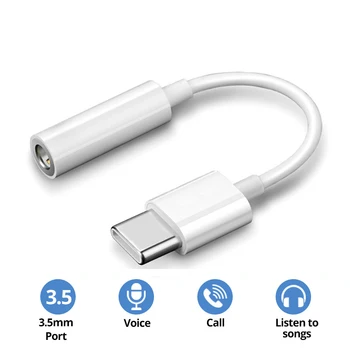 Аудио кабел Type C с Жак 3.5 мм За слушалки, Aux Адаптер Samsung, Huawei P40 Xiaomi AUX Аудио Кабел Конвертор