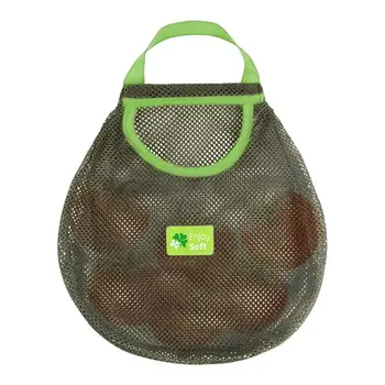 Висящи Многократна употреба на окото чанти за съхранение, големи и дълги мрежести торбички за съхранение, Органайзер за плодове и зеленчуци, торбички за пазаруване за