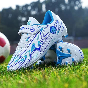 Детски футболни обувки със защита от сблъсък, футболни обувки FG \ TF, поддържаща удароустойчива Спортни обувки