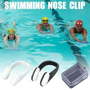 Силиконов скоба за нос за плуване Професионален Водоустойчив Многократно силиконови скоби за нос за плуване за деца и възрастни Аксесоари за басейна C8Y0
