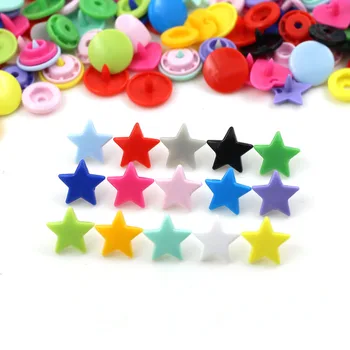 20 комплекти Разноцветни пластмасови Копчета, закопчалки под формата на звезди, Бутон-капаче за детски дрехи, натиснете ключалката, аксесоари за дрехи, занаяти собствените си ръце,