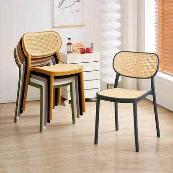 XX27Chaofei маса за хранене, стол за домашно скандинавски пластмасов ротанговый стол проста модерна облегалка за отдих на открито кафене на масата за преговори a