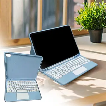 Безжична Magic Клавиатура За Ipad 10 Поколение 2023 Калъф-клавиатура за Ipad 10 10,9 См С Тачпадом Хубаво Кръгло Цвят на Клавишите