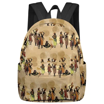 Африкански Женски раница в етнически стил, Черен Женски Раница, ученически чанти за тийнейджъри, чанта за лаптоп, Дамски Ежедневни раница за пътуване