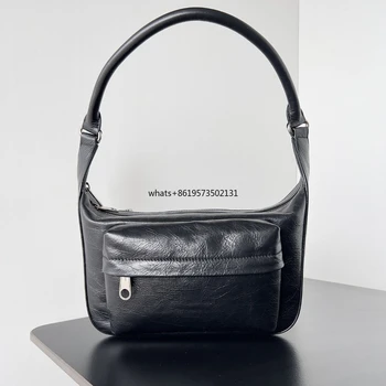 Нова Малка Чанта Дамска Чанта под мишниците, Изцяло Кожена Дамска чанта, която може да се носи на ръка, може да бъде в едно рамо, красив минималистичен стил